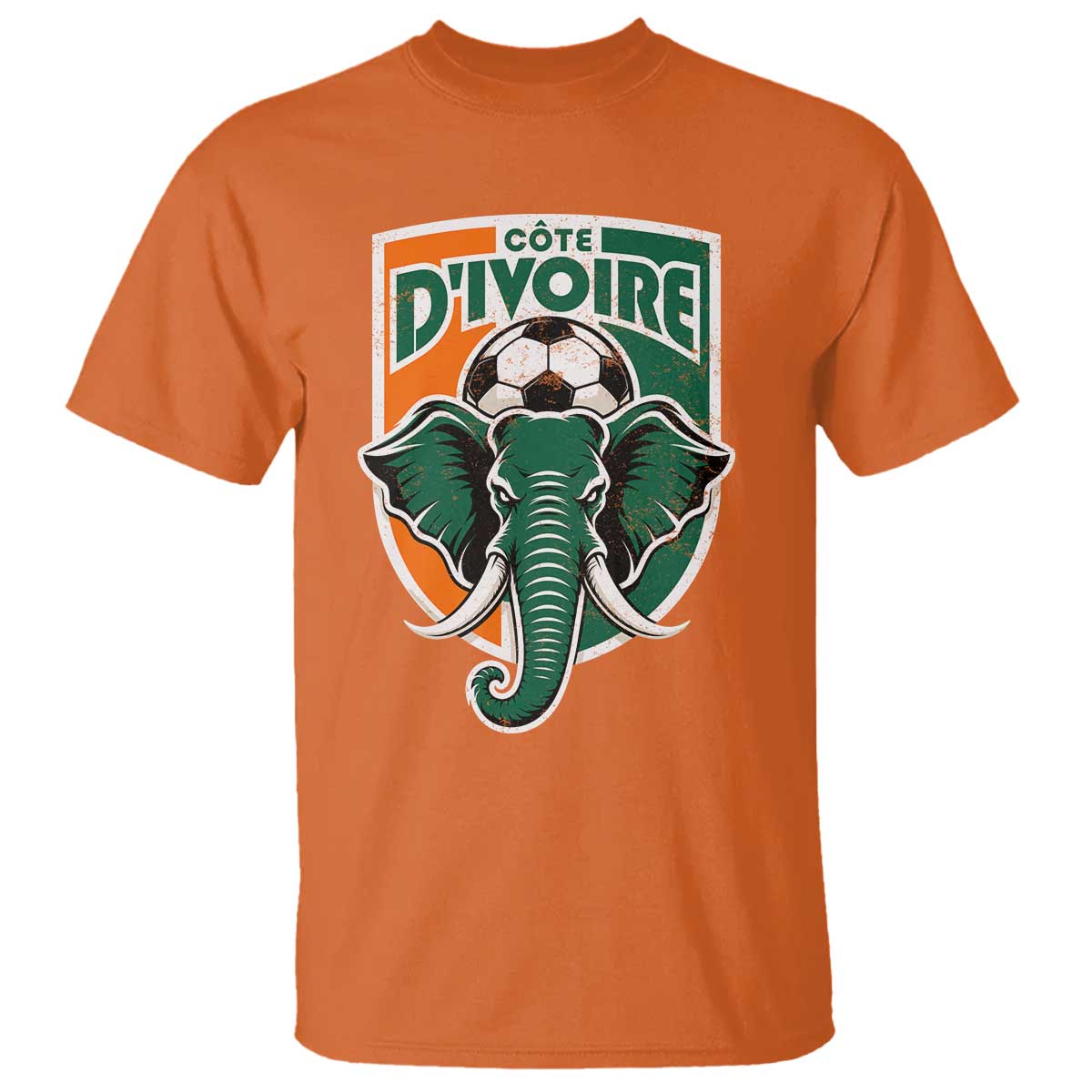 Côte D'ivoire Classic Ivory Coast Elephant Football T Shirt Ivorians Pride TS11 Orange Print Your Wear