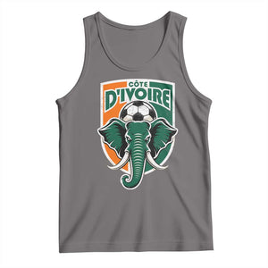 Côte D'ivoire Classic Ivory Coast Elephant Football Tank Top Ivorians Pride TS11 Deep Heather Print Your Wear