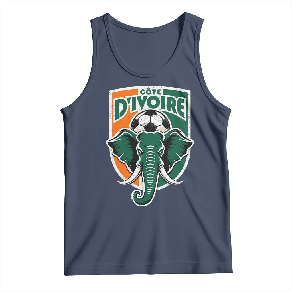 Côte D'ivoire Classic Ivory Coast Elephant Football Tank Top Ivorians Pride TS11 Navy Print Your Wear