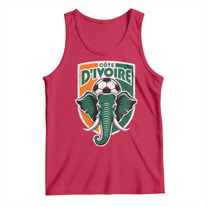 Côte D'ivoire Classic Ivory Coast Elephant Football Tank Top Ivorians Pride TS11 Red Print Your Wear