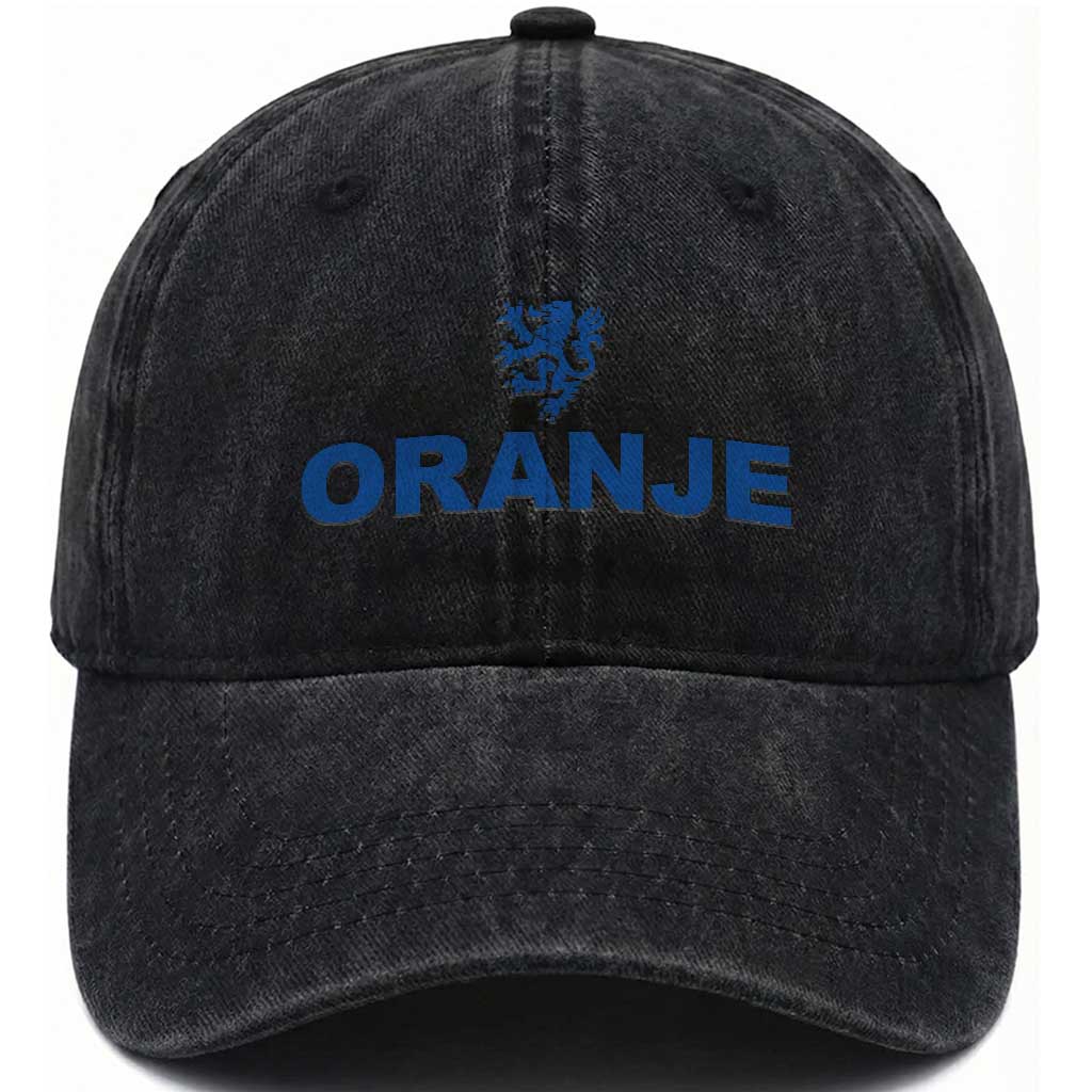 Oranje Holland Emblem Lion Nederland Dutch Heritage Washed Cotton Baseball Cap TS11 Print Your Wear