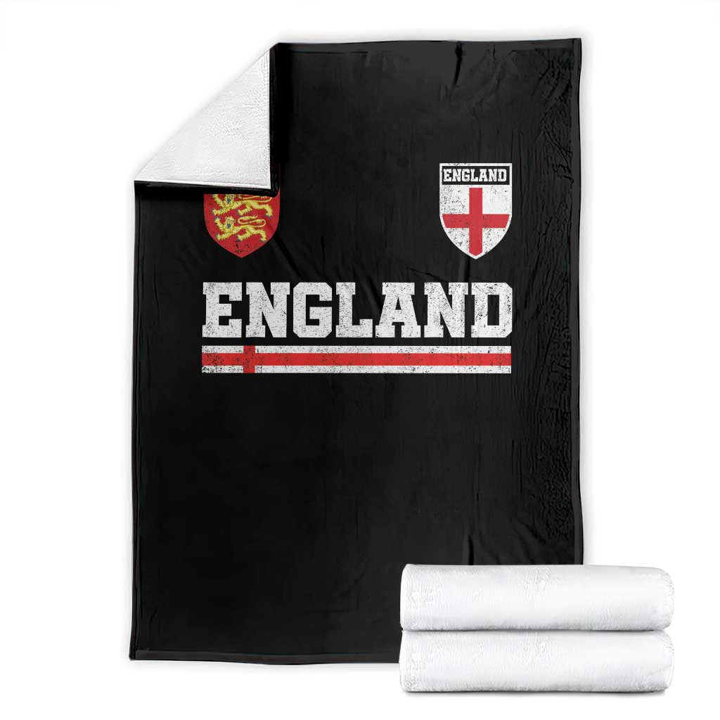 England Three Lions Symbol Red Cross Athletic Jersey Style Throw Blanket TS11 Black Print Your Wear