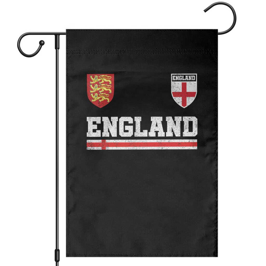 England Three Lions Symbol Red Cross Athletic Jersey Style Garden Flag TS11 Black Print Your Wear