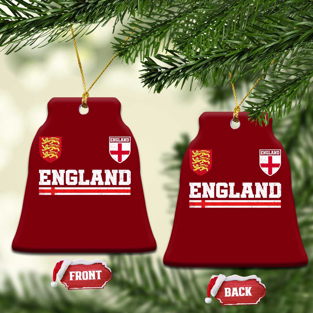 England Three Lions Symbol Red Cross Athletic Jersey Style Ceramic Ornament TS11 Print Your Wear
