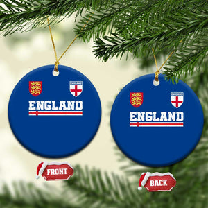 England Three Lions Symbol Red Cross Athletic Jersey Style Ceramic Ornament TS11 1pc Blue Print Your Wear