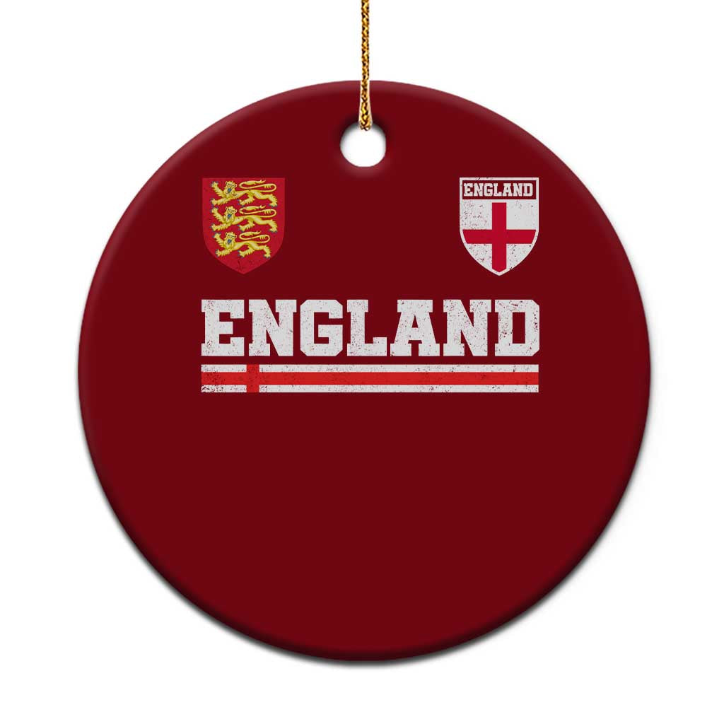England Three Lions Symbol Red Cross Athletic Jersey Style Ceramic Ornament TS11 1pc Red Print Your Wear