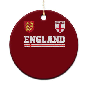 England Three Lions Symbol Red Cross Athletic Jersey Style Ceramic Ornament TS11 1pc Red Print Your Wear