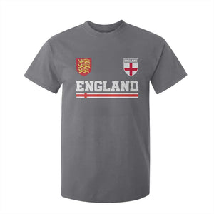 England Three Lions Symbol Red Cross Athletic Jersey Style T Shirt For Kid TS11 Charcoal Print Your Wear