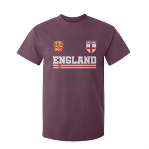 England Three Lions Symbol Red Cross Athletic Jersey Style T Shirt For Kid TS11 Maroon Print Your Wear