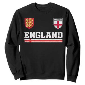 England Three Lions Symbol Red Cross Athletic Jersey Style Sweatshirt TS11 Black Print Your Wear