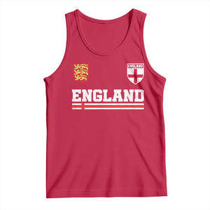 England Three Lions Symbol Red Cross Athletic Jersey Style Tank Top TS11 Red Print Your Wear