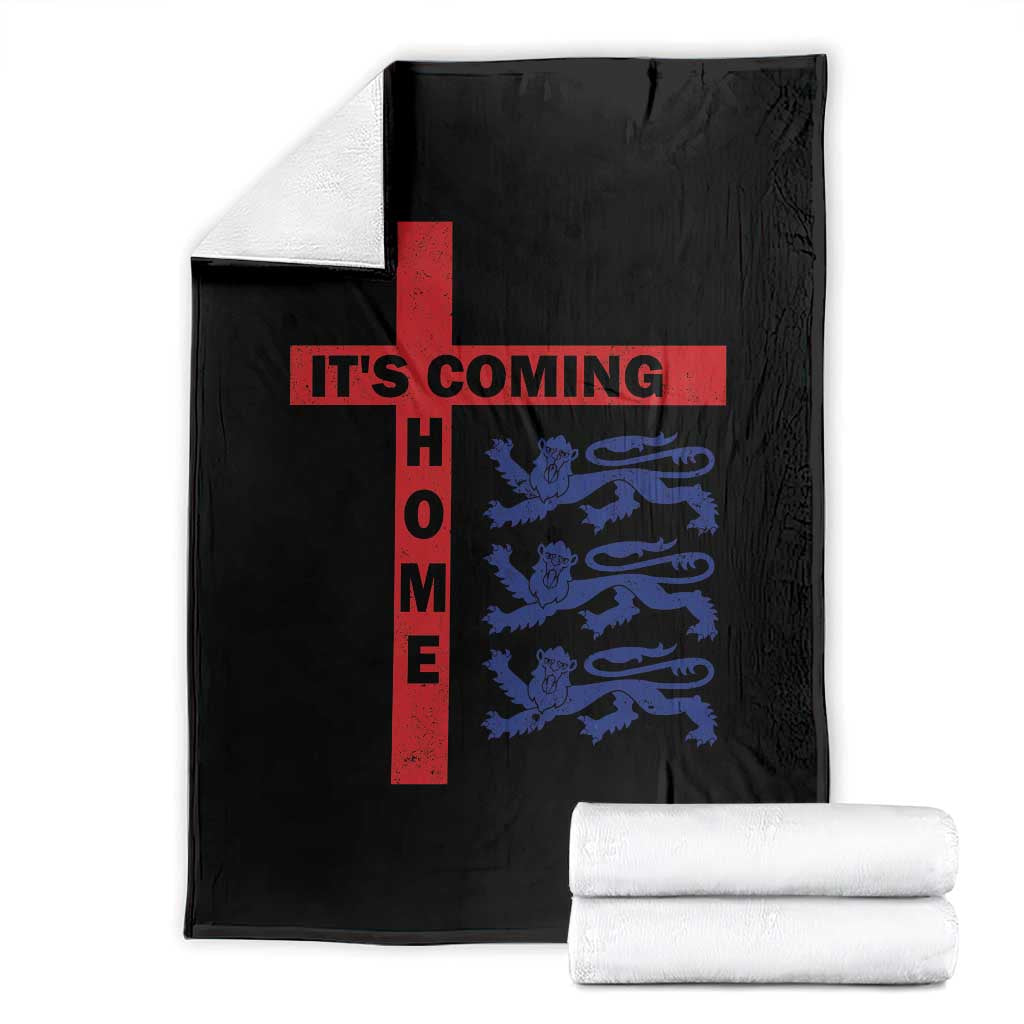 It Is Coming Home England Football Throw Blanket St George Cross Three Lions TS11 Black Print Your Wear
