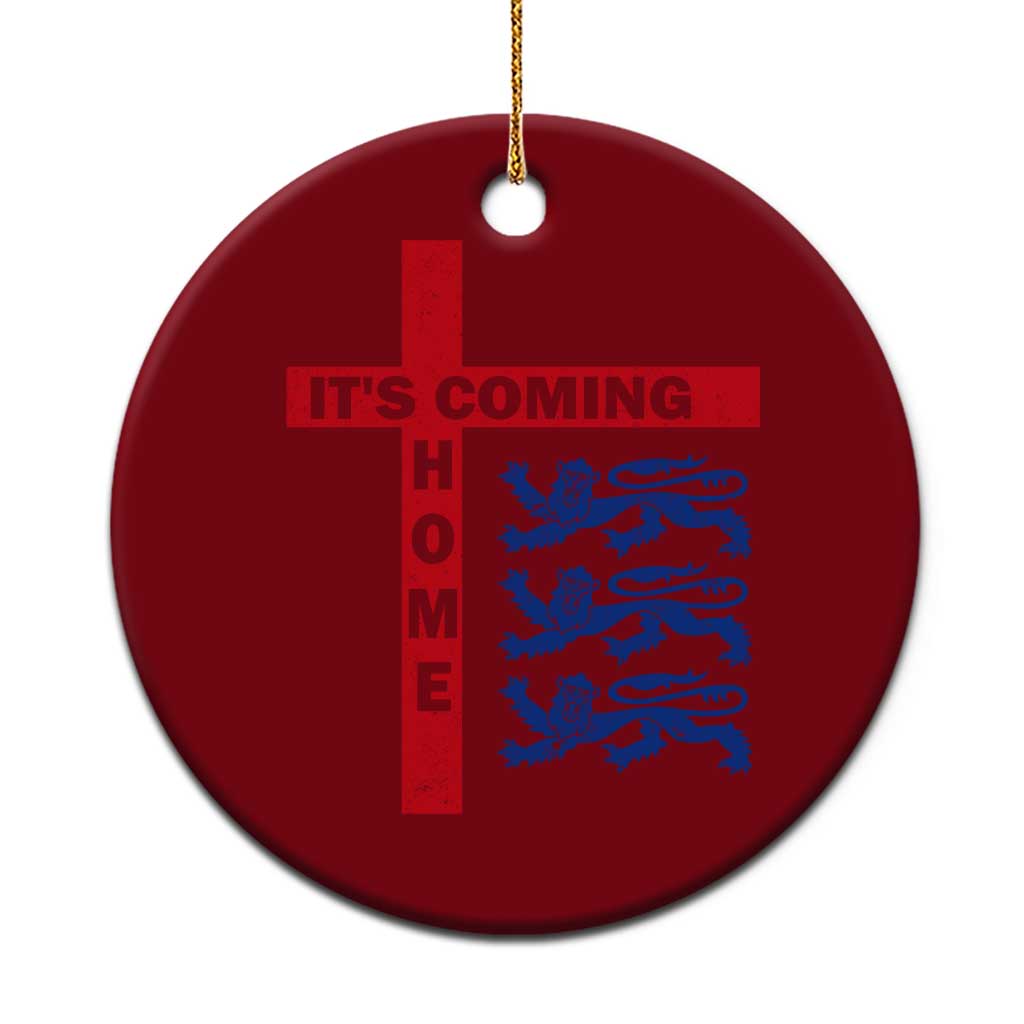 It Is Coming Home England Football Ceramic Ornament St George Cross Three Lions TS11 1pc Red Print Your Wear