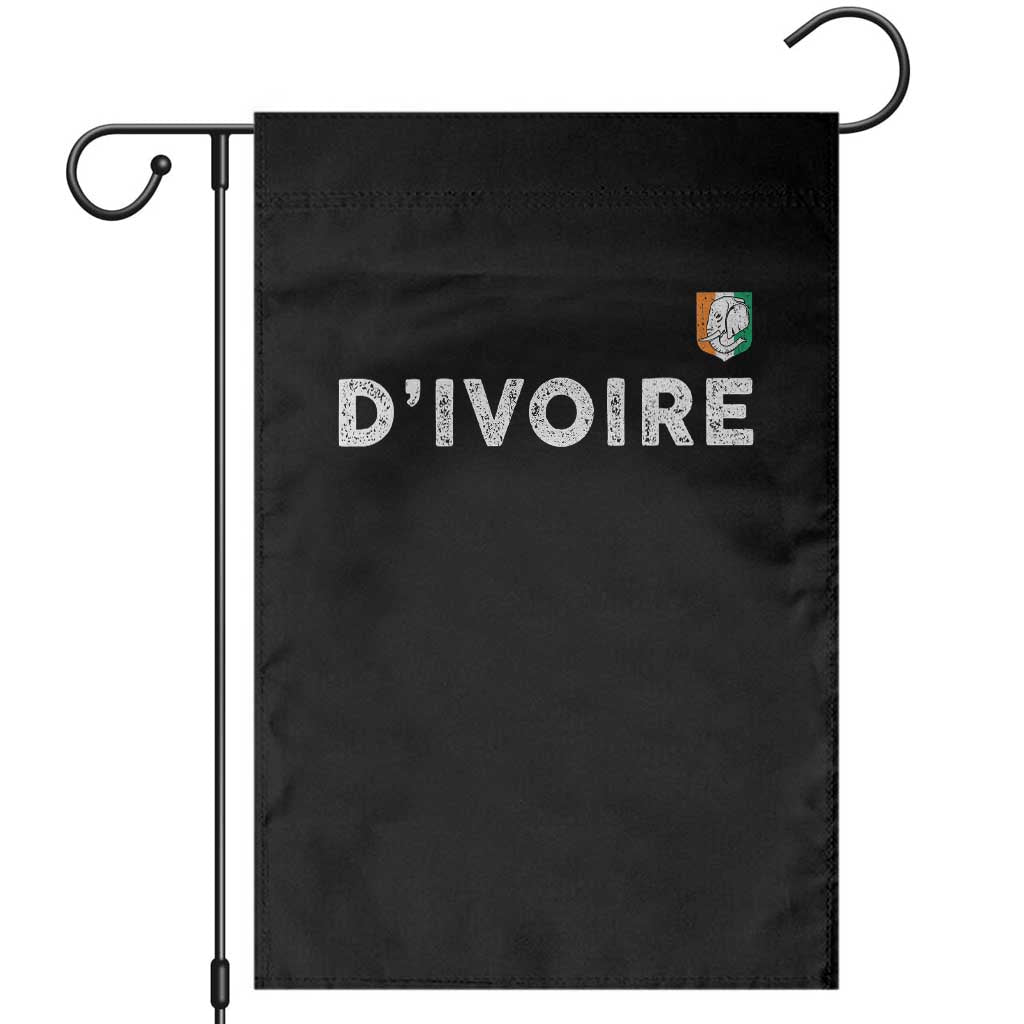 Côte D Ivoire Garden Flag Ivory Coast Crest Football Elephant Family Matching TS11 Black Print Your Wear