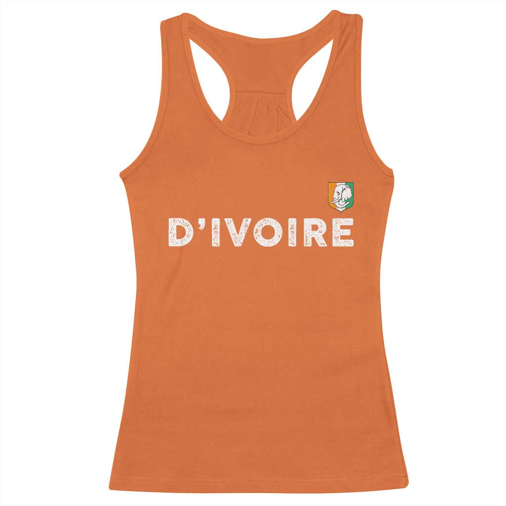 Côte D Ivoire Racerback Tank Top Ivory Coast Crest Football Elephant Family Matching TS11 Orange Print Your Wear
