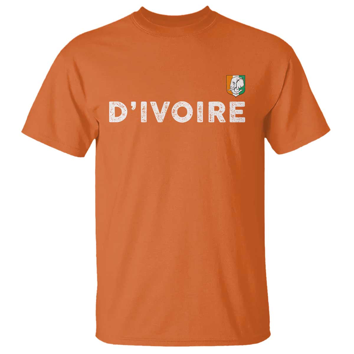 Côte D Ivoire T Shirt Ivory Coast Crest Football Elephant Family Matching TS11 Orange Print Your Wear