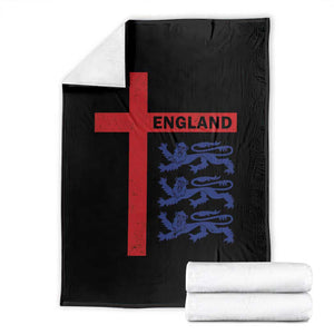 England Football St George Cross Three Lions Emblem Throw Blanket TS11 Black Print Your Wear