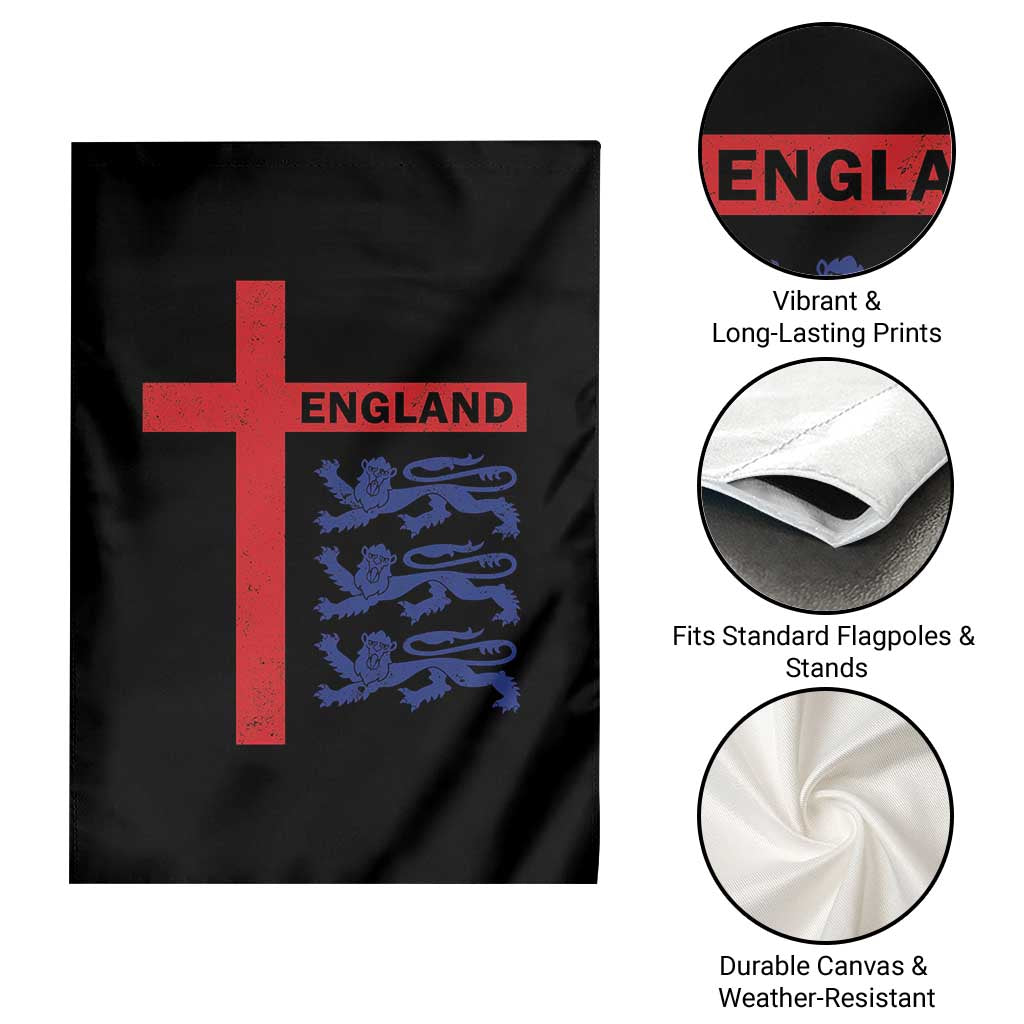 England Football St George Cross Three Lions Emblem Garden Flag TS11 Print Your Wear