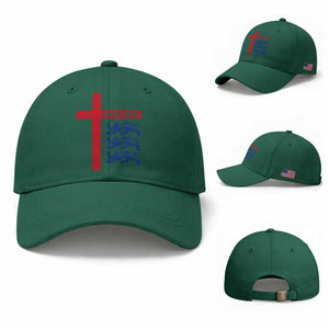 England Football St George Cross Three Lions Emblem Baseball Cap TS11 Baseball Cap Universal Fit Irish Green Print Your Wear