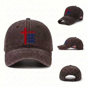 England Football St George Cross Three Lions Emblem Washed Cotton Baseball Cap TS11 Washed Cap Universal Fit Dark Brown Print Your Wear