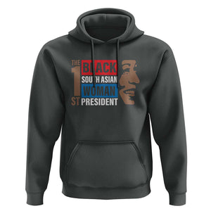 Harris 2024 Hoodie The First Woman South Asian Black Kamala Presidential Election TS11 Dark Heather Print Your Wear