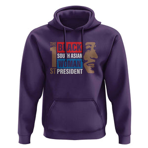 Harris 2024 Hoodie The First Woman South Asian Black Kamala Presidential Election TS11 Purple Print Your Wear