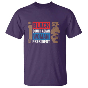 Harris 2024 T Shirt The First Woman South Asian Black Kamala Presidential Election TS11 Purple Print Your Wear