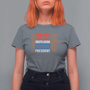 Harris 2024 T Shirt For Women The First Woman South Asian Black Kamala Presidential Election TS11 Charcoal Print Your Wear