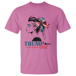 Trump Girl T Shirt Messy Bun Sunglasses 2024 USA Flag Coquette Bow TS11 Azalea Print Your Wear