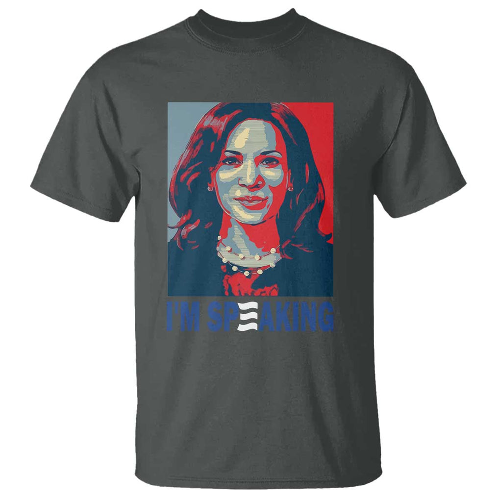 Funny Harris T Shirt I'm Speaking Quote Presidential Election TS11 Dark Heather Print Your Wear