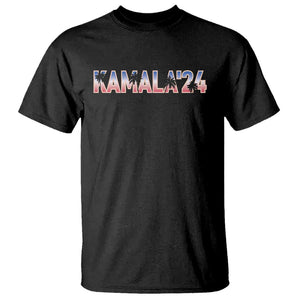 Kamala'24 T Shirt Coconut Tree USA Flag TS11 Black Print Your Wear