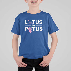 Lotus To Potus T Shirt For Kid Harris Woman Potus 47 Feminist TS11 Royal Blue Print Your Wear