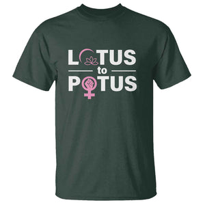 Lotus To Potus T Shirt Harris Woman Potus 47 Feminist TS11 Dark Forest Green Print Your Wear