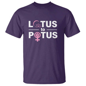 Lotus To Potus T Shirt Harris Woman Potus 47 Feminist TS11 Purple Print Your Wear