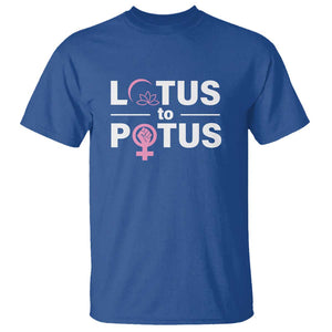 Lotus To Potus T Shirt Harris Woman Potus 47 Feminist TS11 Royal Blue Print Your Wear