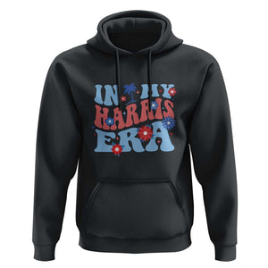 Kamala 2024 Hoodie In My Harris Era Retro Groove Coconut Tree Flower TS11 Black Print Your Wear