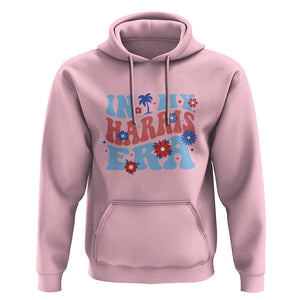 Kamala 2024 Hoodie In My Harris Era Retro Groove Coconut Tree Flower TS11 Light Pink Print Your Wear