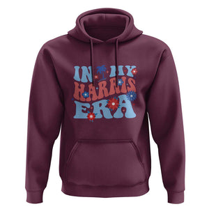 Kamala 2024 Hoodie In My Harris Era Retro Groove Coconut Tree Flower TS11 Maroon Print Your Wear