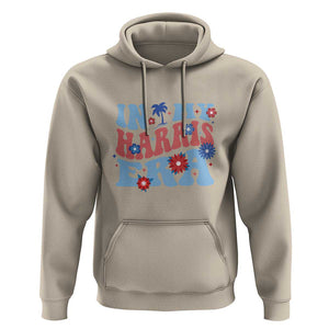 Kamala 2024 Hoodie In My Harris Era Retro Groove Coconut Tree Flower TS11 Sand Print Your Wear