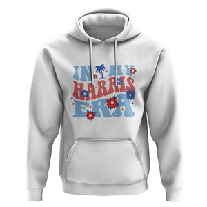 Kamala 2024 Hoodie In My Harris Era Retro Groove Coconut Tree Flower TS11 White Print Your Wear