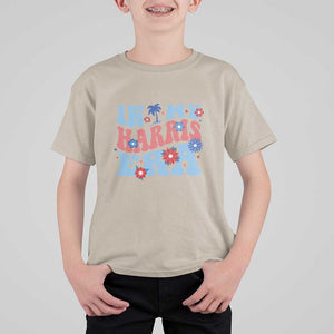 Kamala 2024 T Shirt For Kid In My Harris Era Retro Groove Coconut Tree Flower TS11 Sand Print Your Wear