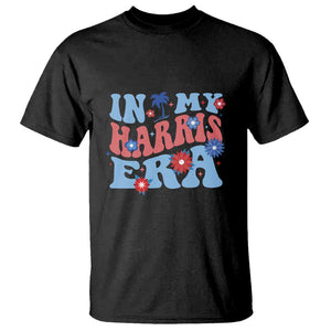 Kamala 2024 T Shirt In My Harris Era Retro Groove Coconut Tree Flower TS11 Black Print Your Wear