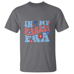 Kamala 2024 T Shirt In My Harris Era Retro Groove Coconut Tree Flower TS11 Charcoal Print Your Wear