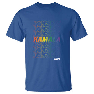 Kamala 2024 T Shirt LGBTQ Gay Pride Lesbian Flag TS11 Royal Blue Print Your Wear