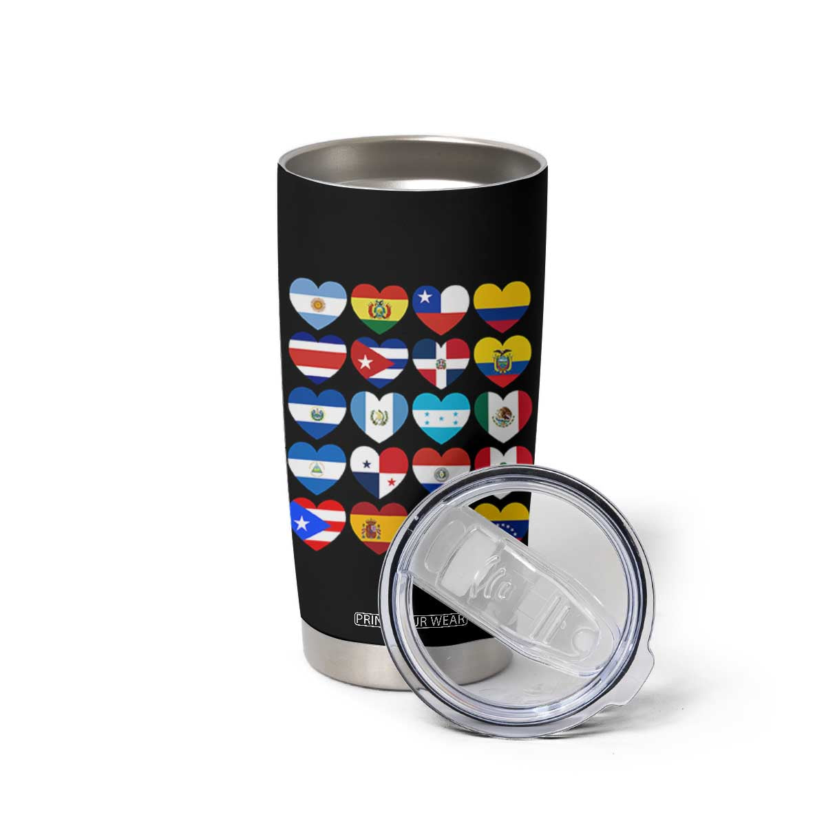 Hispanic Heritage Month Latin American Countries Heart Tumbler Cup TS11 Print Your Wear