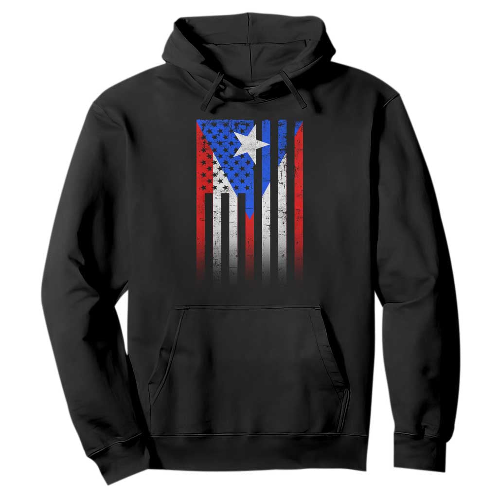 Puerto Rican American Hoodie Half Rican American Puerto Rico Pride TS11 Black Print Your Wear