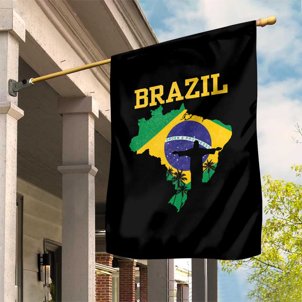 Brazilian Pride Christ the Redeemer Statue Latin America Garden Flag TS11 Print Your Wear