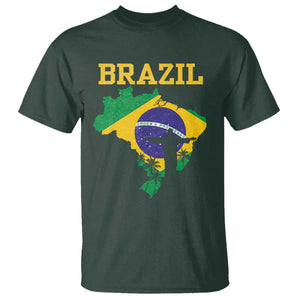 Brazilian Pride Christ the Redeemer Statue Latin America T Shirt TS11 Dark Forest Green Print Your Wear