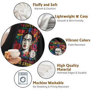 Frida Kahlo Throw Blanket They Whispered To Her You Cant Withstand The Storm TS11 Print Your Wear