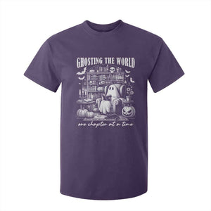 Funny Halloween Book Lover T Shirt For Kid Ghosting The World One Chapter At A Time